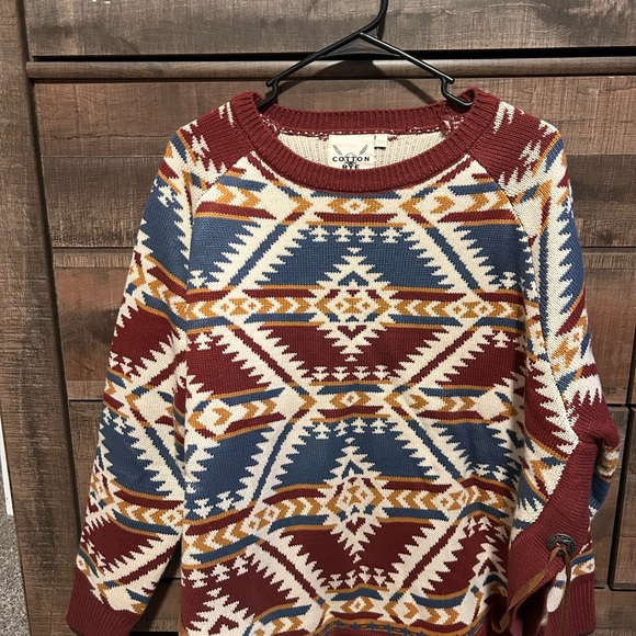 NWOT COTTON & RYE AZTEC SWEATER - Picture 2 of 5